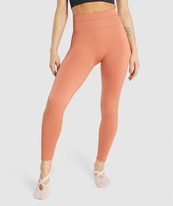 Legginsy Damskie Gymshark Studio Pomarańczowe | PL 2319ZUT